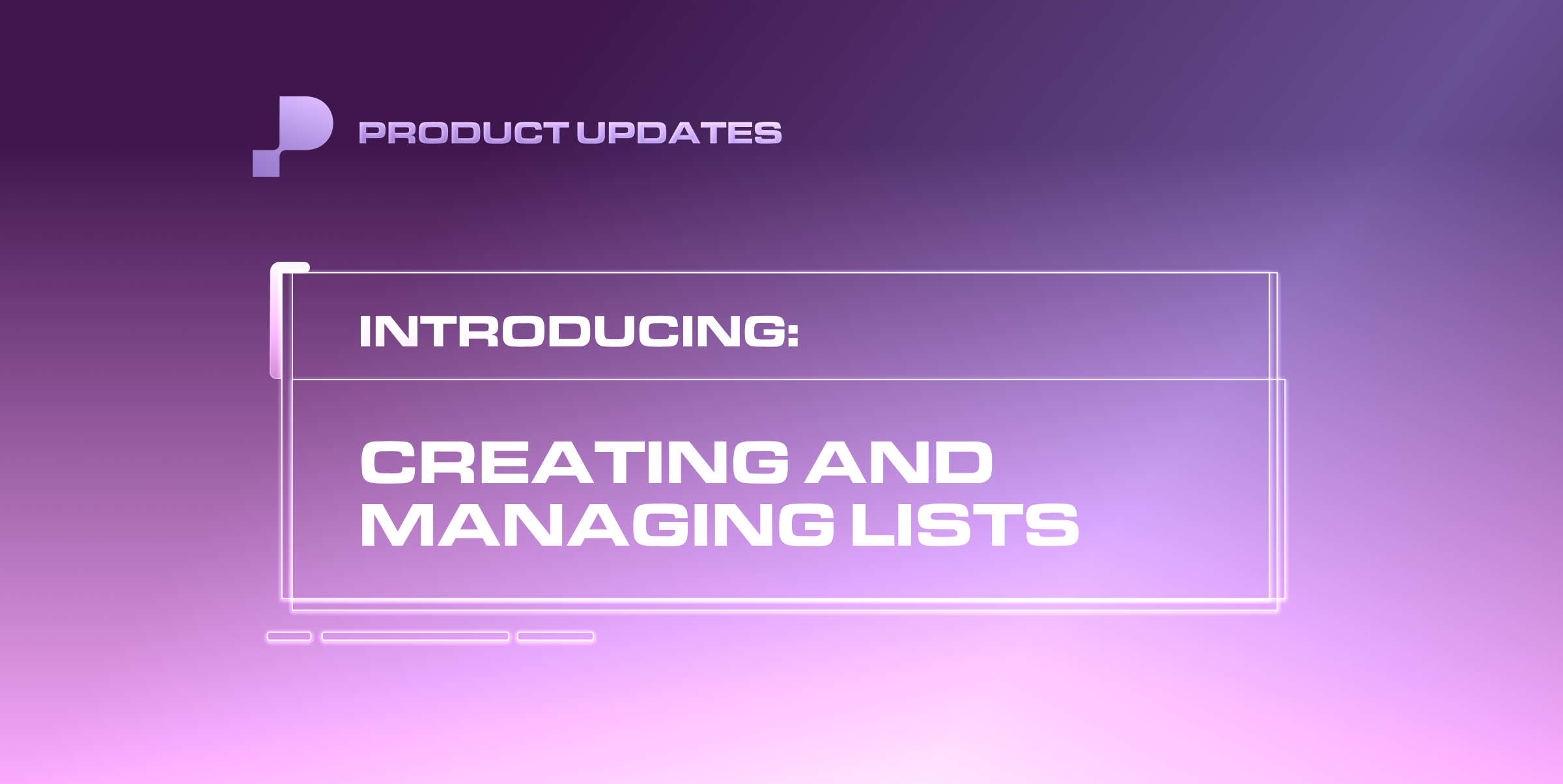 Creating and Managing Lists